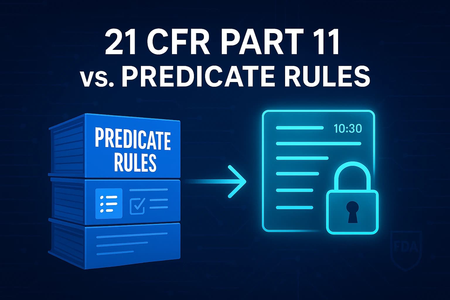 21 CFR Part 11 vs. Predicate Rules: Understanding Their Relationship